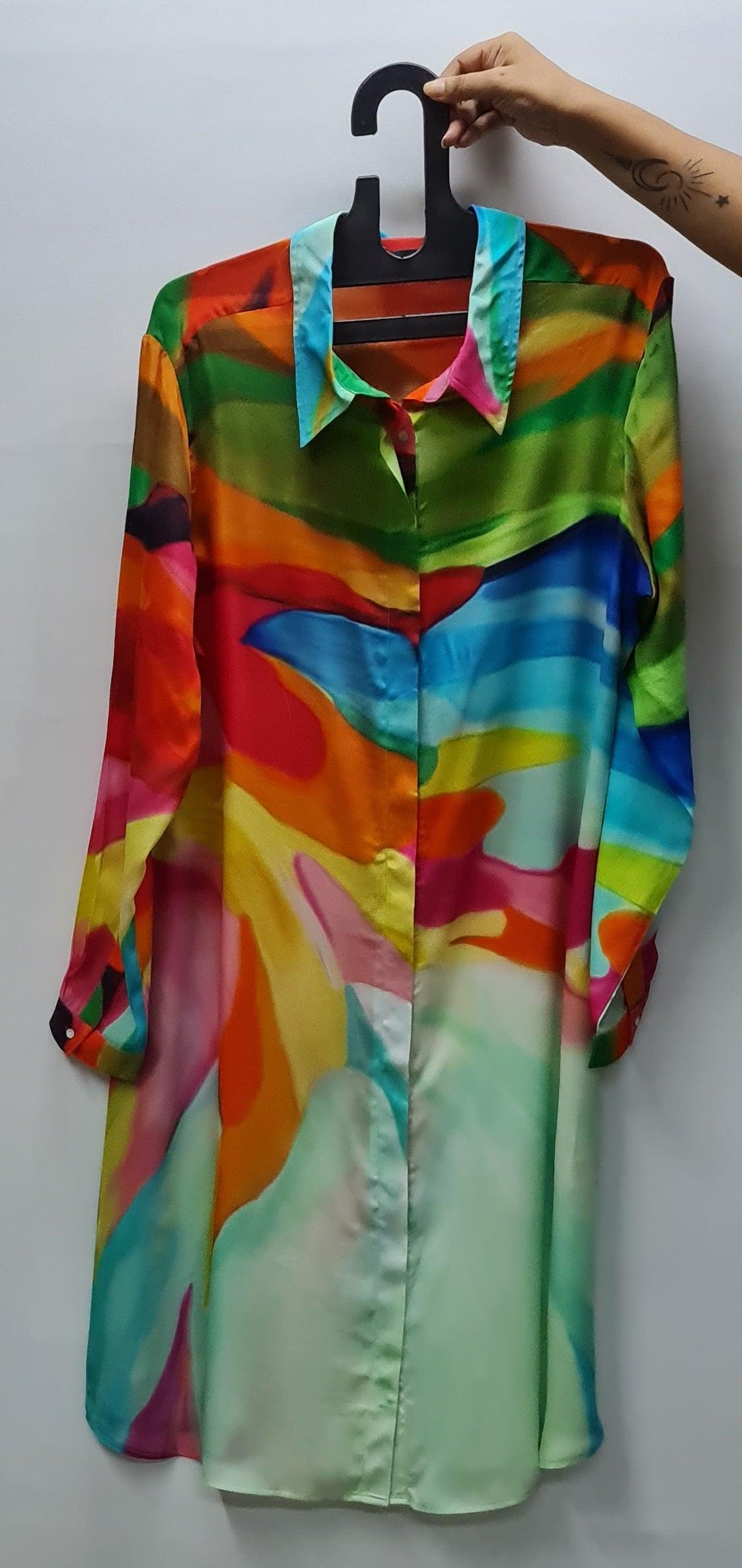 Abstract Painting Long Shirt - CHANGE!