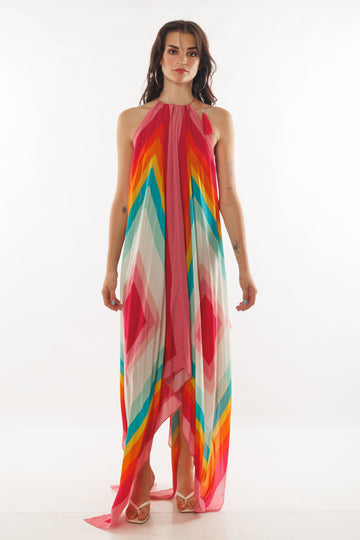 Multicolor Squared Dress