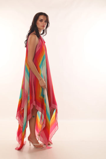 Multicolor Squared Dress