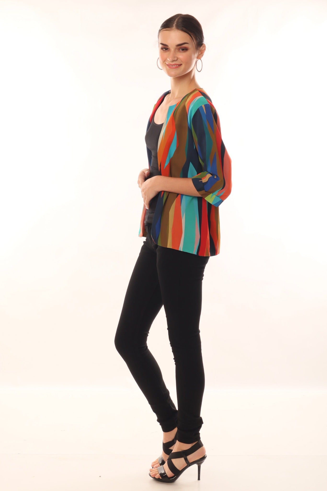 Multicolor Abstract Print Blazer - CHANGE!