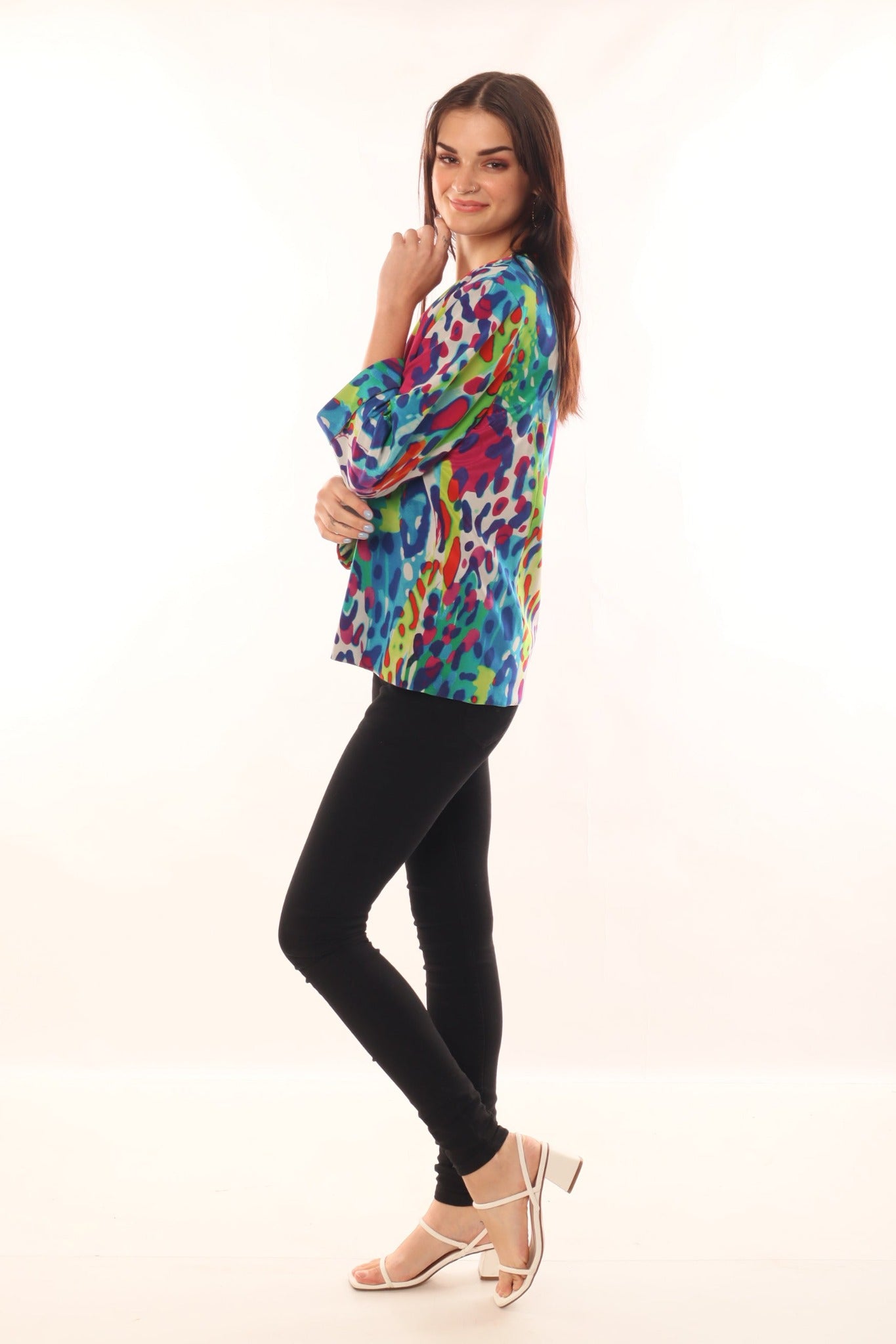 Multicolor Psychedelic Print Blazer - CHANGE!