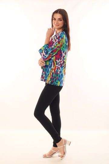 Multicolor Psychedelic Print Jacket