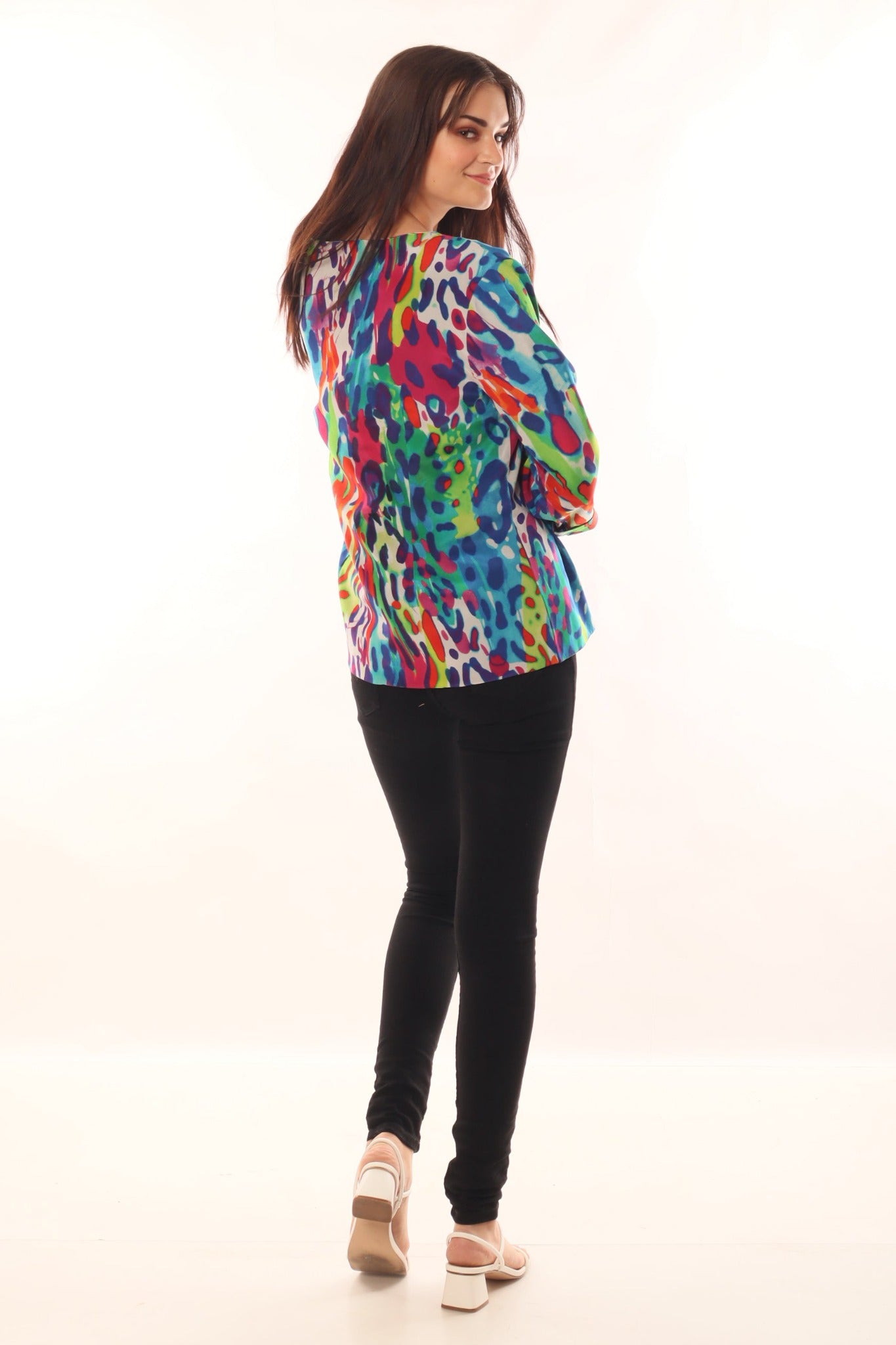 Multicolor Psychedelic Print Blazer - CHANGE!