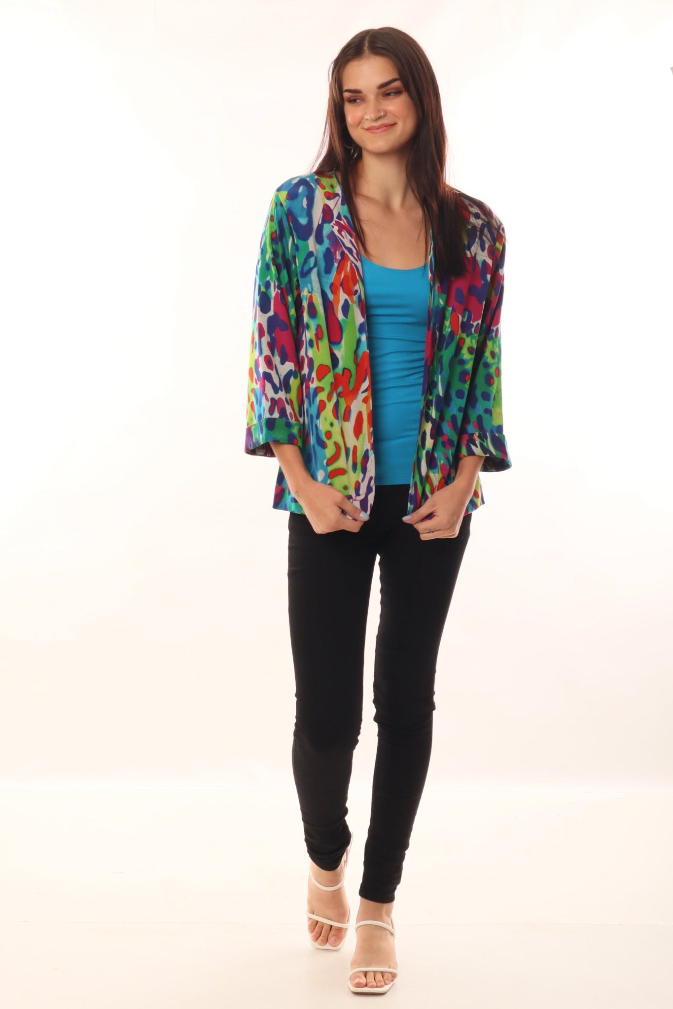 Multicolor Psychedelic Print Blazer - CHANGE!