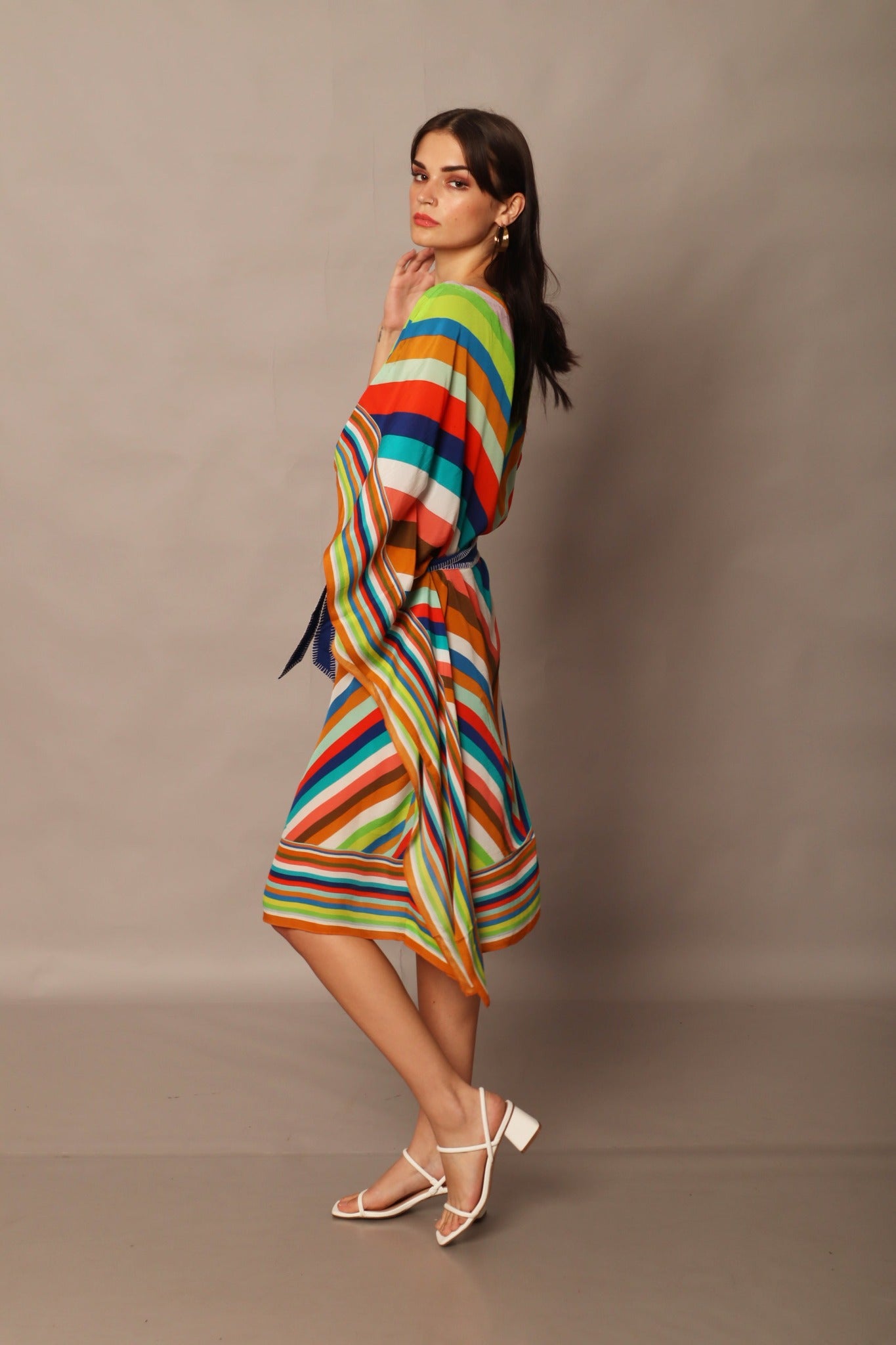 Colorful V Stripes Kaftan - CHANGE!