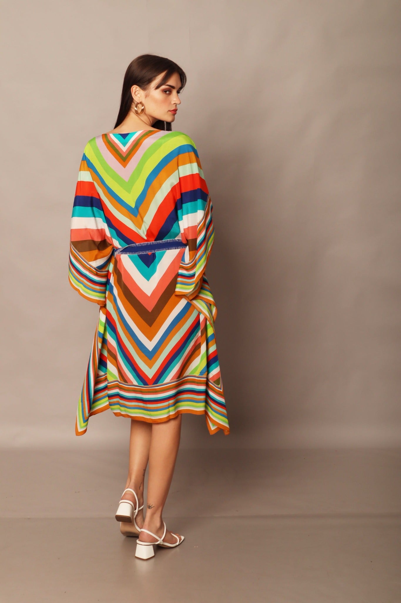 Colorful V Stripes Kaftan - CHANGE!